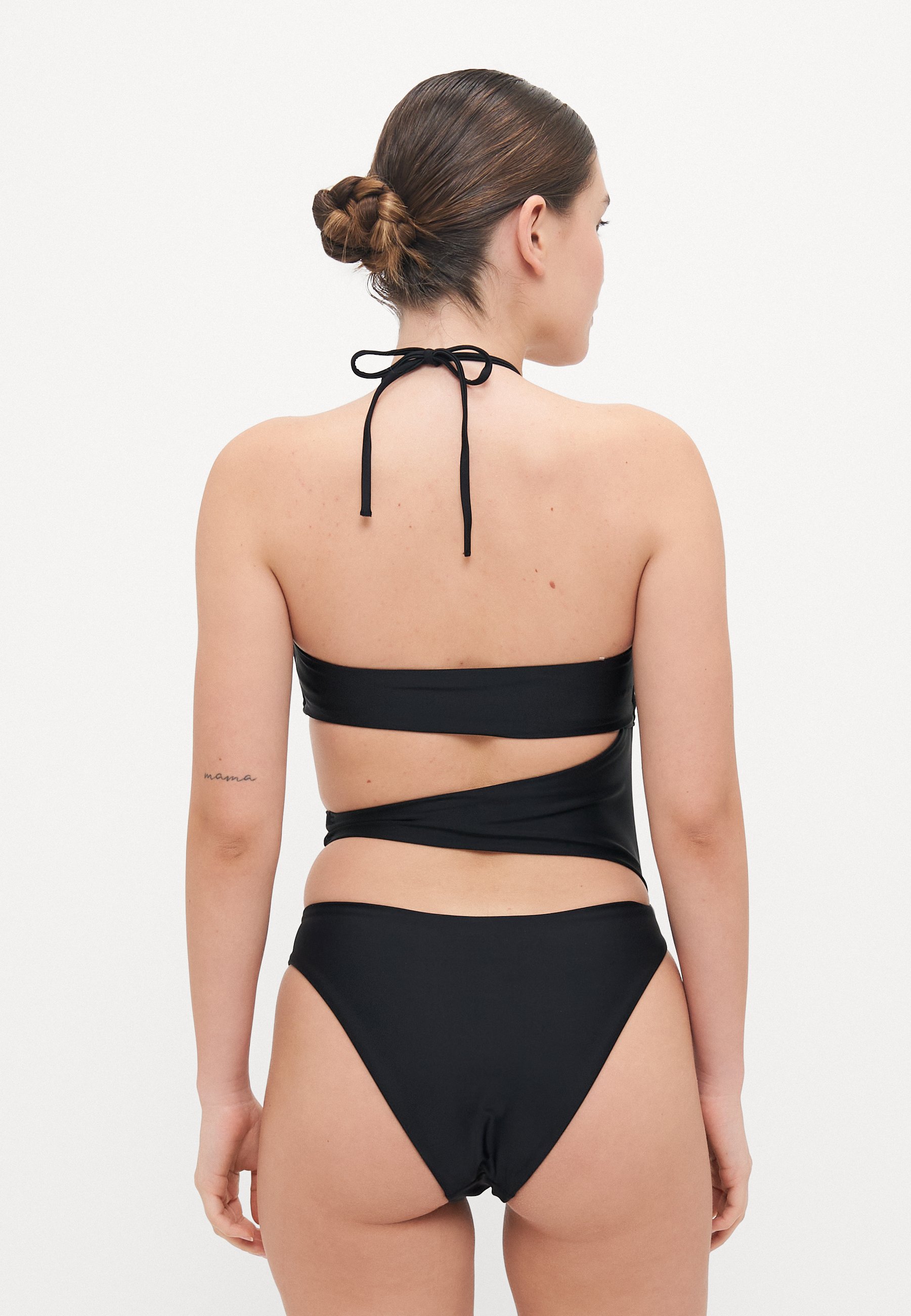KARL LAGERFELD FLOWER SWIMSUIT - Costume da bagno - black