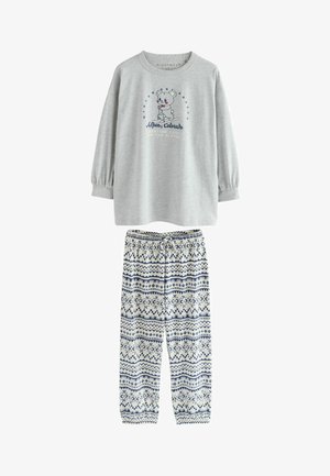 Next, REGULAR FIT - FAIRISLE SET - Nattøj sæt - blue grey bear print