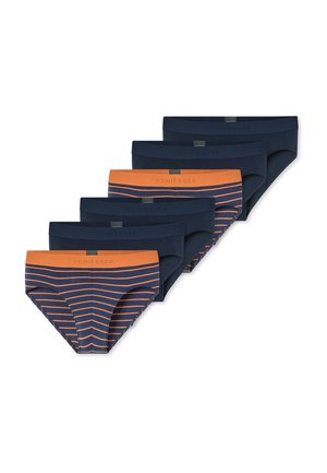 955 6-PACK - Slip - dunkelblau blau-orangegestreift