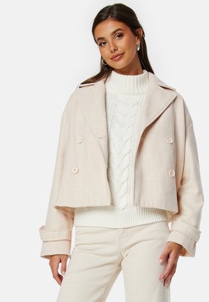 SHORT WOOL BLEND COAT - Blazer - tan