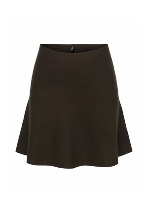 ONLY, ONLMELLI SHORT SKIRT EX KNT - Jupe trapèze - chocolate torte