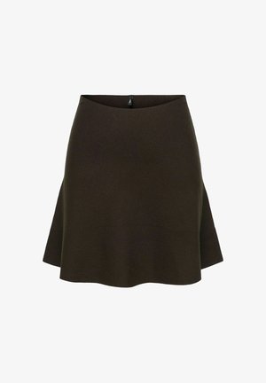ONLY, ONLMELLI SHORT SKIRT EX KNT - Jupe trapèze - chocolate torte