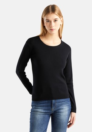 United Colors of Benetton CREW NECK  - Strickpullover - black