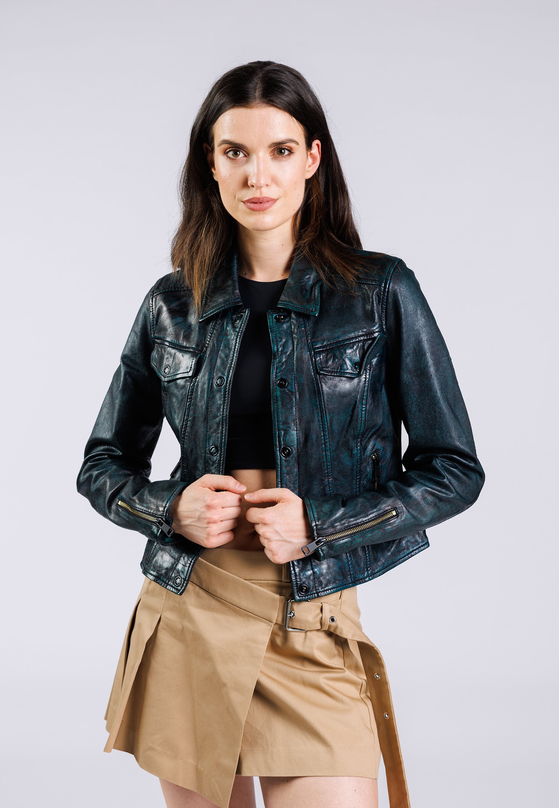 Giacca Di Pelle Donna Freaky Nation Bali - Vera Pelle, Elegante E Stilosa - Foto 3