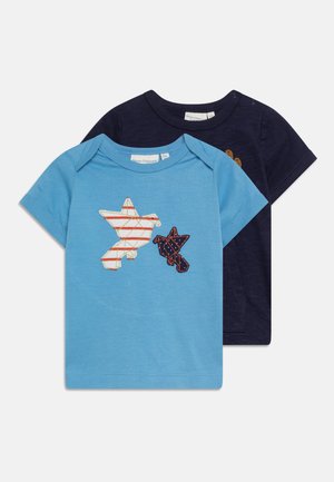 Sense Organics TOBI BABY 2 PACK - Nyomott mintás póló - azur blue/navy