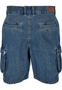 Urban Classics CARGO - Kratke hlače od trapera - mid indigo washed