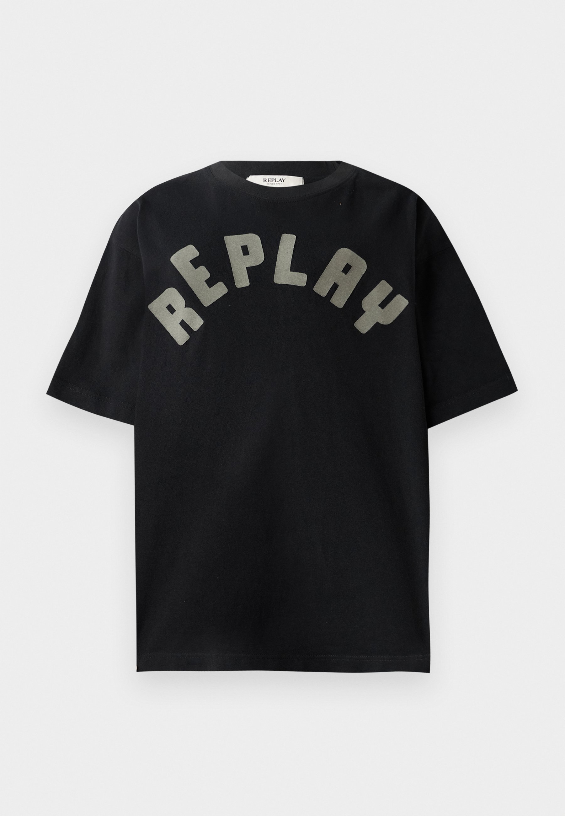Replay Damen T-Shirt Kurzarm – Baumwoll-Jersey Mit Logo-Print, Lässiger Basic Mit Rundhals-Ausschnitt