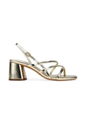 Bosanova SANDALIAS DE TACÓN MARRONES CON TIRAS - Sandalias - gold-coloured