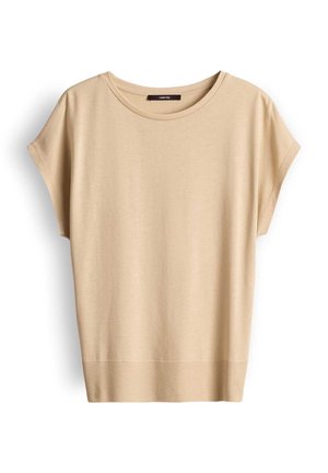 someday., RELAXED RIB DETAIL - T-shirt basic - honey beige