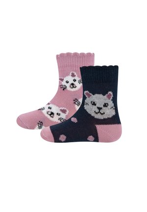 2ER PACK KATZE - Socks - navy altrosa