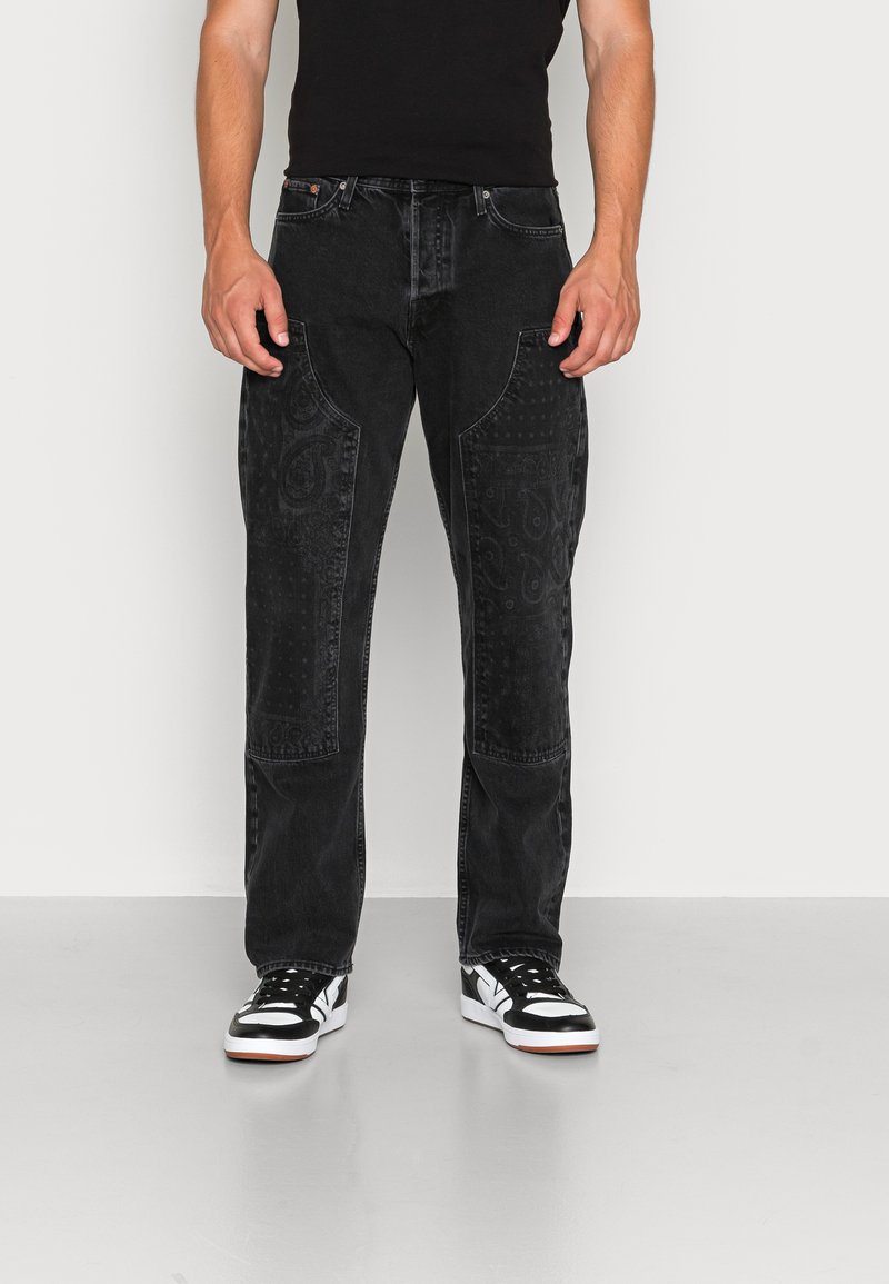 Jack & Jones JJIEDDIE JJCARPENTER - Calças de ganga de corte relaxado - Black