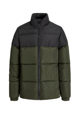 JJMAZE PUFFER COLLAR  - Talvitakki - rosin detail black blocking