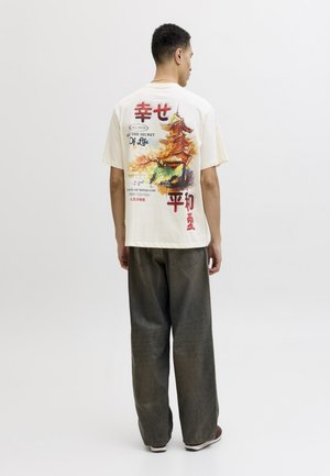 Jack & Jones, JORBIG JAPAN TEE 3 PACK - T-shirt imprimé - antique white/antique purple/asphalt