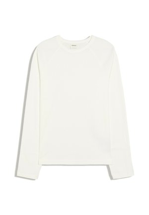 Bershka, LONG SLEEVE SLIM RIB - TSHIRT - Long sleeved top - white