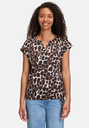 MIT TUNNELZUG - T-shirt print - brown nature