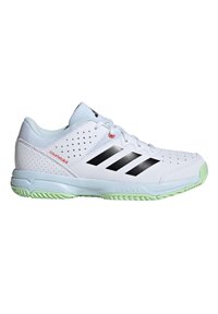 adidas Performance COURT STABIL - Chaussures de volley - cloud white   core black   semi green spark