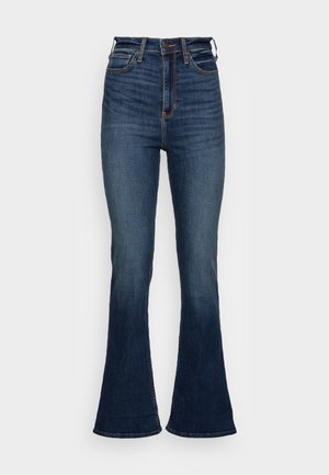 Hollister Co. DOUBLE SHANK BOOT - Flared Jeans - black/blue 