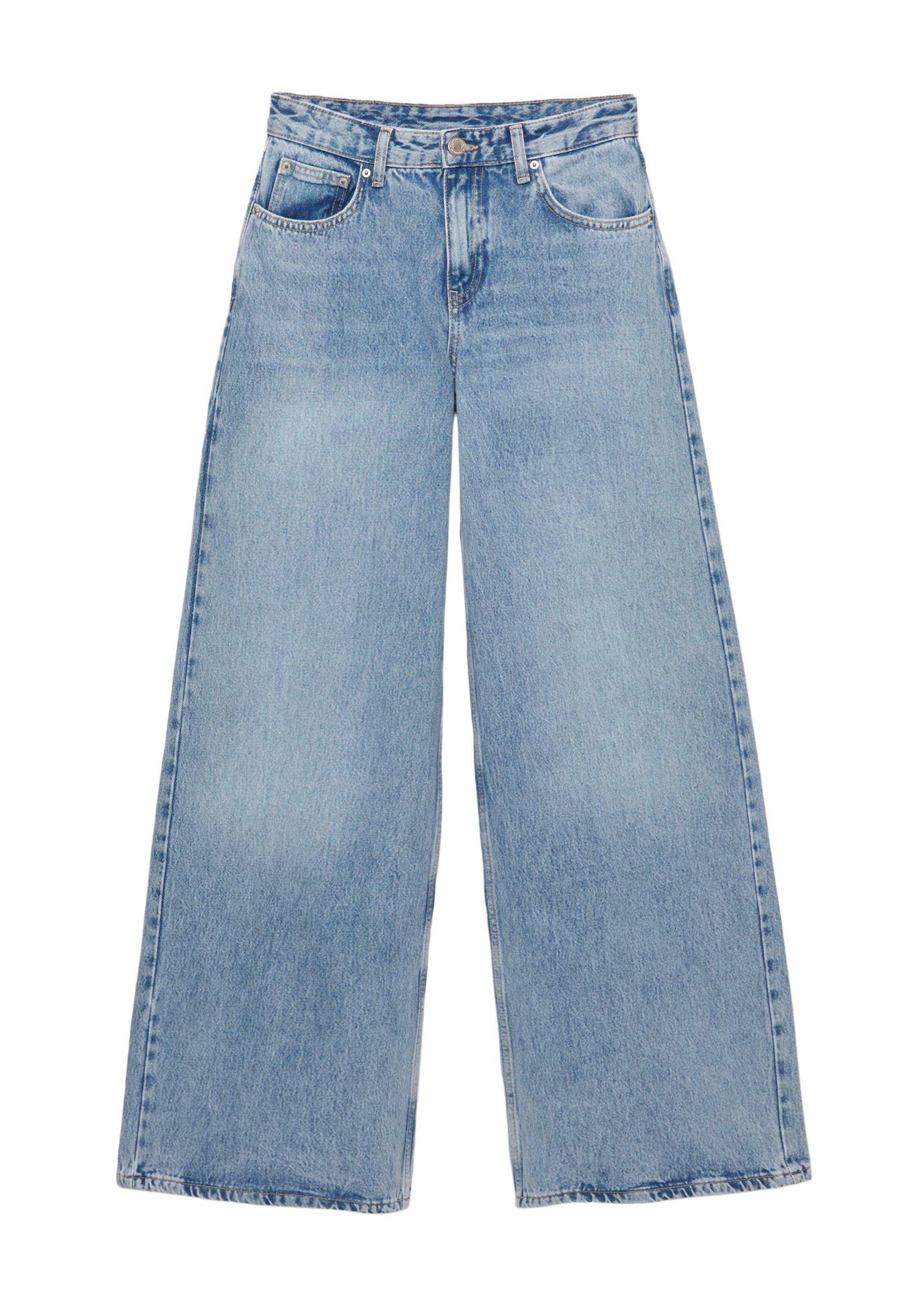 Low-rise wide-leg jeans