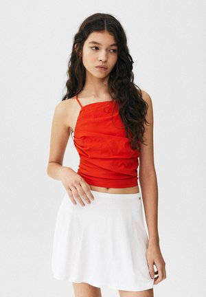 WITH ELASTIC WAIST - A-line skirt - white