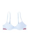 GLOBAL STRIPES PUSH UP - Bikini top - sweet blue