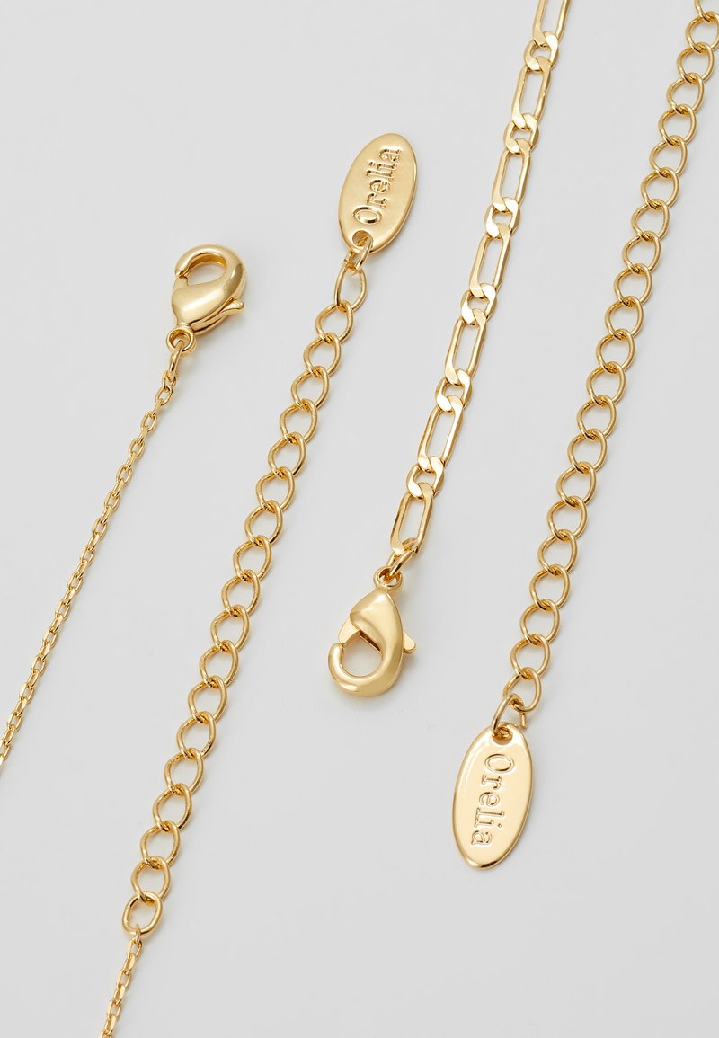 Damen Halsketten | Orelia SQUARE COIN CHAIN ROW NECKLACE 2-IN-1 Halskette pale gold-coloured/goldfarben - WP93837 Damen Halsketten | Orelia SQUARE COIN CHAIN ROW NECKLACE 2-IN-1 Halskette pale gold-coloured/goldfarben - WP93837
