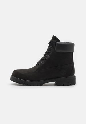 Šněrovací kotníkové boty - black