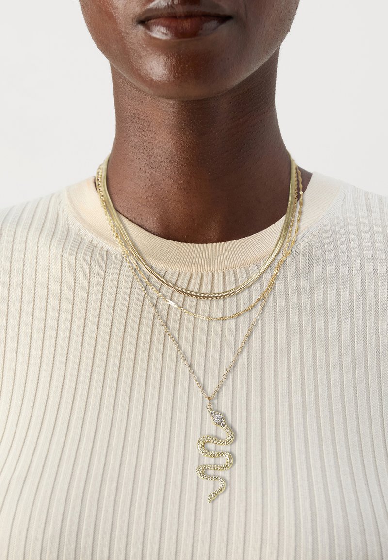 Pieces PCGANIA NECKLACE 3 PACK - Smykke - gold-coloured