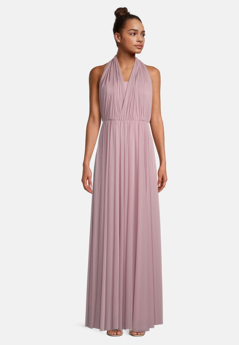 Robe longue Rails mauve imprimé fleuri style aquarelle – Solo Échantillons Robe longue Rails mauve imprimé fleuri style aquarelle – Solo Échantillons