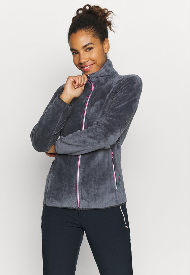 WOMAN JACKET - Fleecejas - graffite-pink fluo