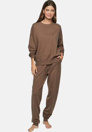 COL ROND MINIMAL SET - Pyjama - marron
