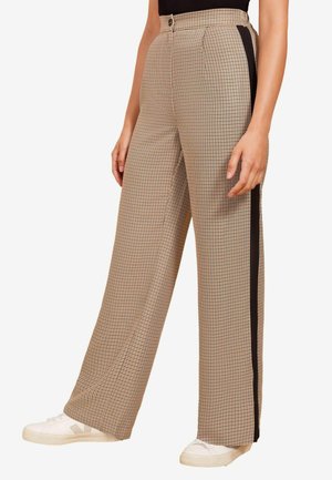 Friends Like These TAILORED CHECK SIDE STRIPE- REGULAR FIT - Kalhoty - brown