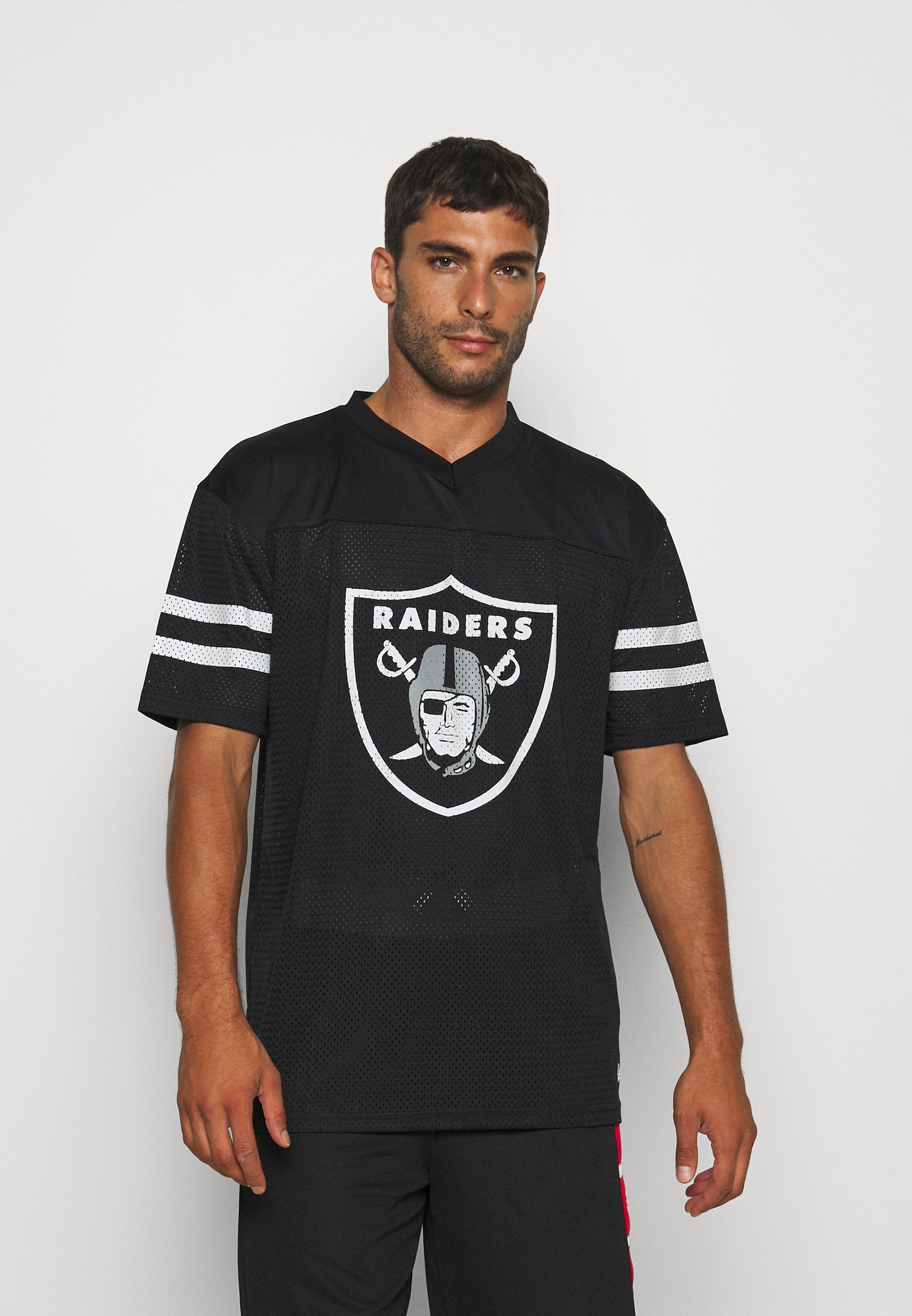New Era Nfl Las Vegas Raiders Outline Logo Oversized Tee Vereinsmannschaften Black White Schwarz Zalando De