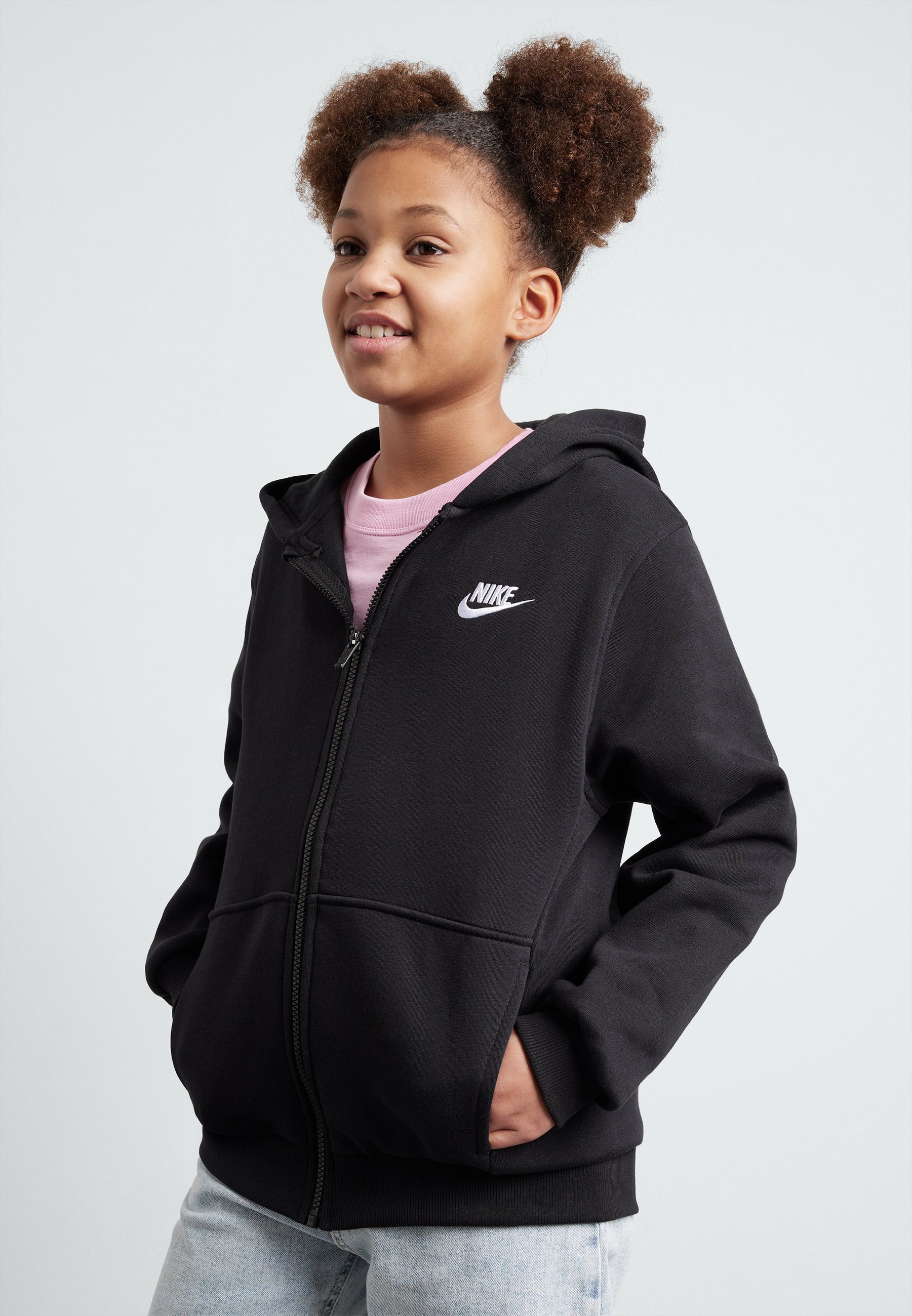 Nike Sportswear CLUB UNISEX Felpa con zip black/white/nero