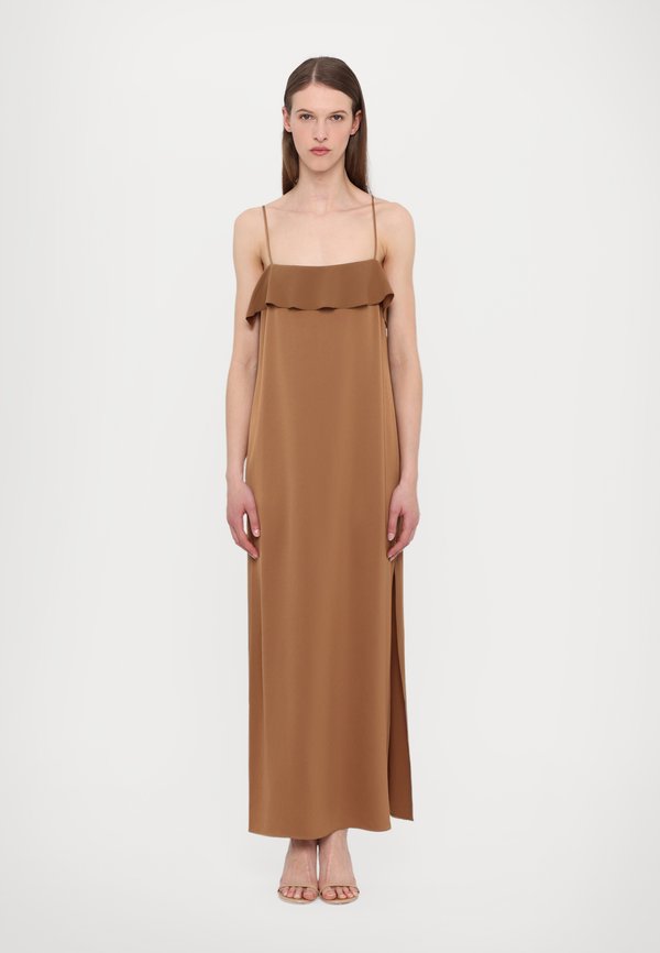 FLUID DRAPED STRAP DRESS - Cocktail dress / Party dress - light brow