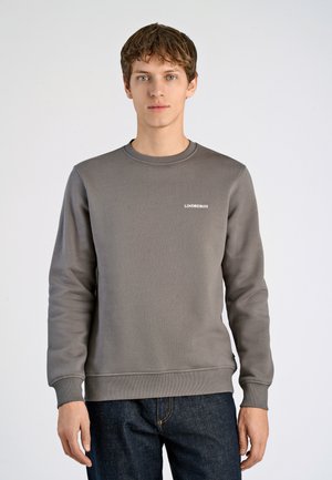 Grijze sweatshirt met lange mouwen van een katoenmix, met ribgebreide manchetten en een ronde hals. Heeft een klein wit logo op de linkerborst.