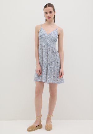 B.ANGEL SUMMER IN PURE - Vestito casual - white/blue
