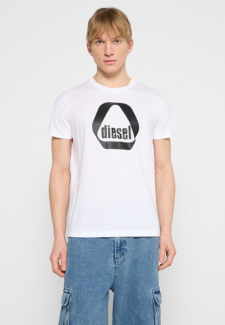 Diesel T-shirt print wit