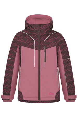 Winterwasserdichte Winter Thermojacke mit abnehmbarer Kapuze - Skijacke - rosa