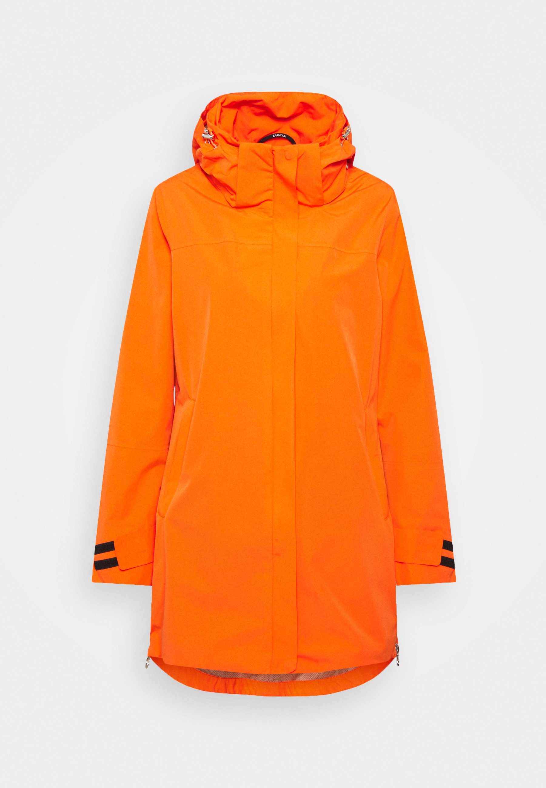 burnt orange rain jacket