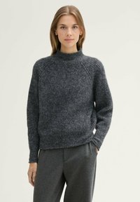 TOM TAILOR DENIM MIT STEHKRAGEN - Vesta - shale grey melange