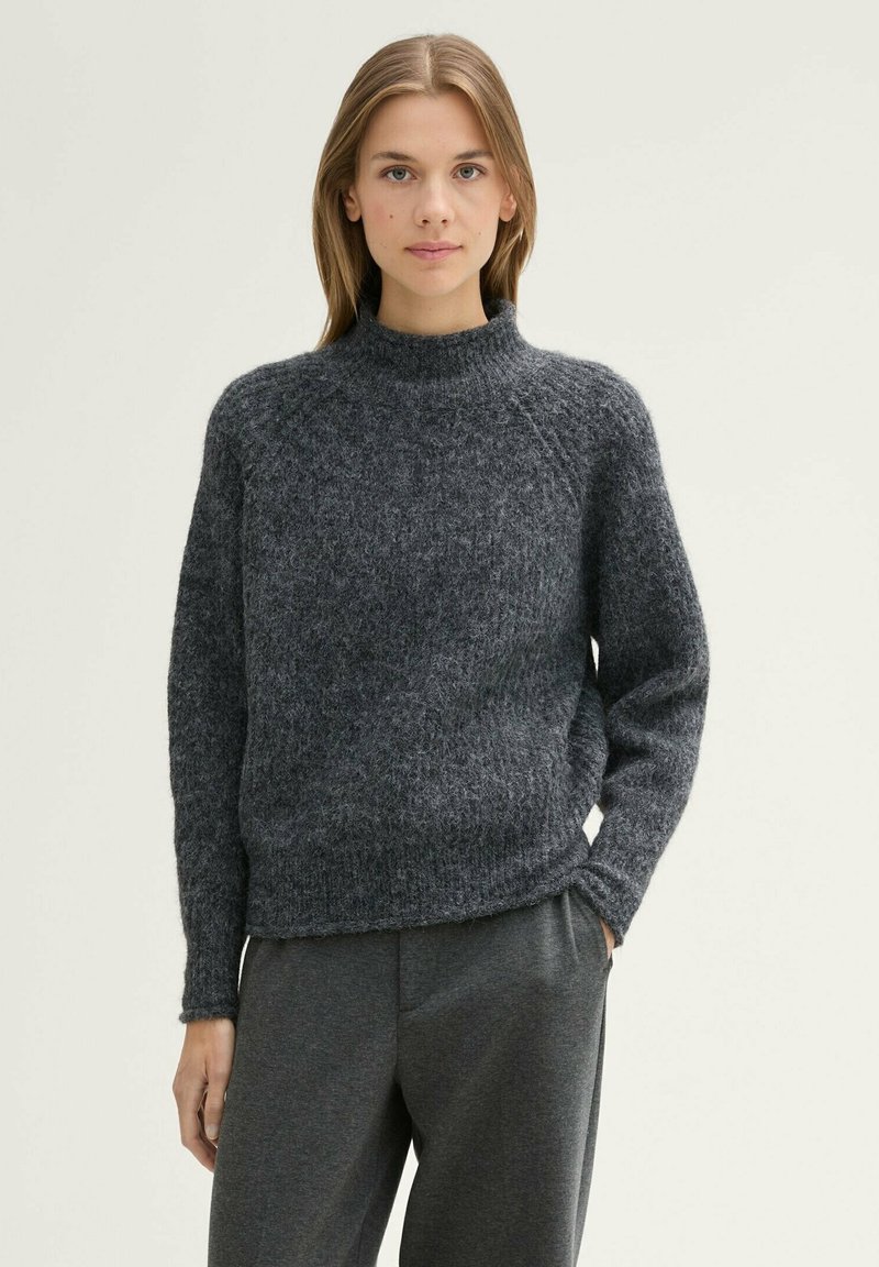 TOM TAILOR DENIM MIT STEHKRAGEN - Vesta - shale grey melange