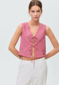 Mango Kids EMBROIDERED  - Vestă - pink