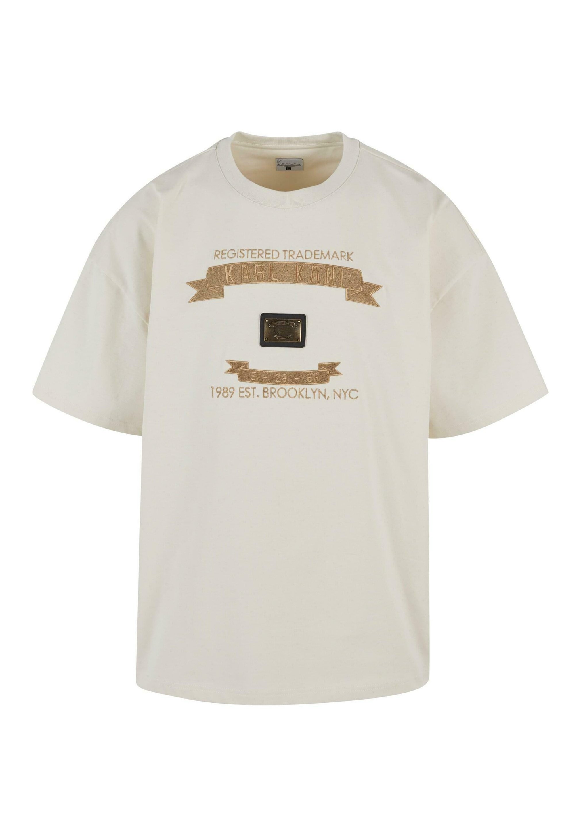 Karl Kani PLATE BOXY - T-Shirt print - off white/weiß - Zalando