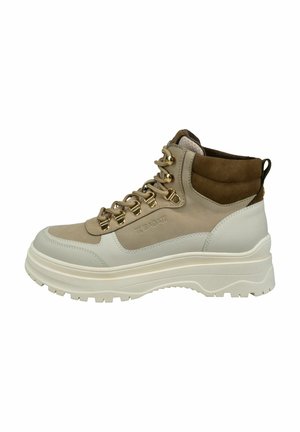 Schnürstiefelette - beige