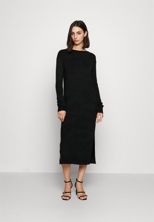 Vero Moda Tall VMLEFILE BOATNECK CALF DRESS  - Hverdagskjole - black