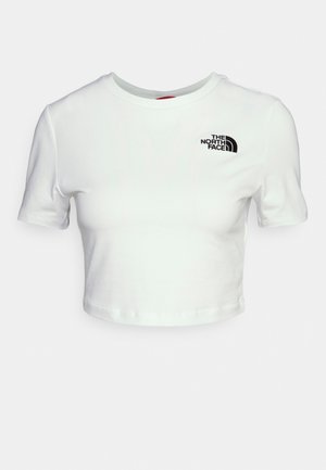 The North Face CROP TEE - Print T-shirt - white