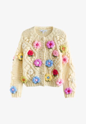 Next REGULAR FIT - HAND FLORAL - Gilet - light yellow