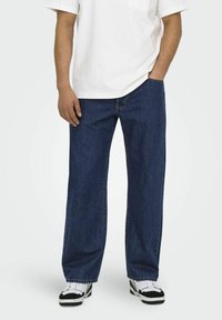 Only & Sons Jean droit - dark blue denim