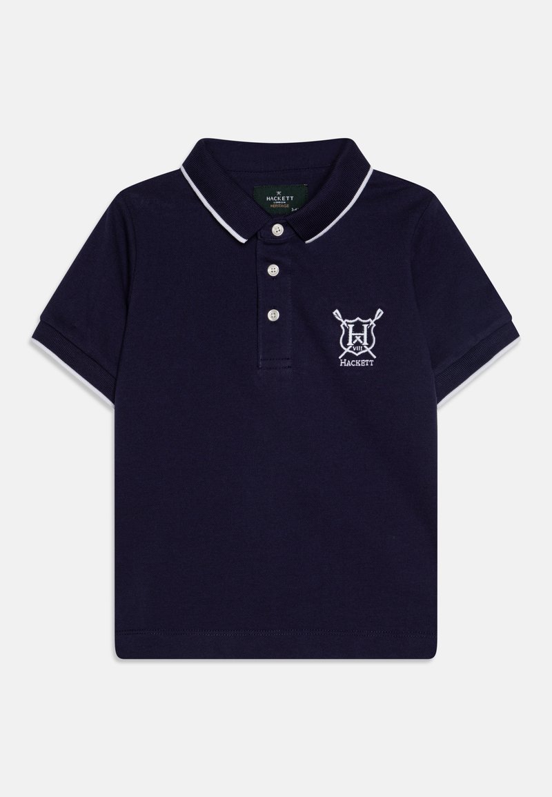 Námořnické polo triko s bílým lemem a třemi knoflíky na límci. Obsahuje vyšívané logo v oblasti hrudníku. Bavlněný materiál.