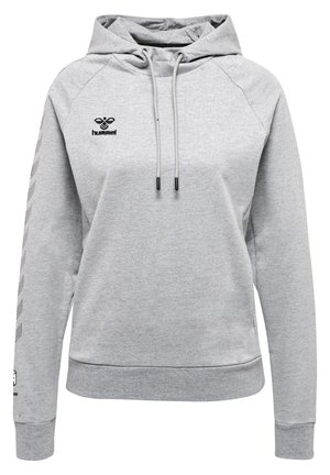 Hummel HMLMOVE GRID  - Bluza z kapturem - grey melange